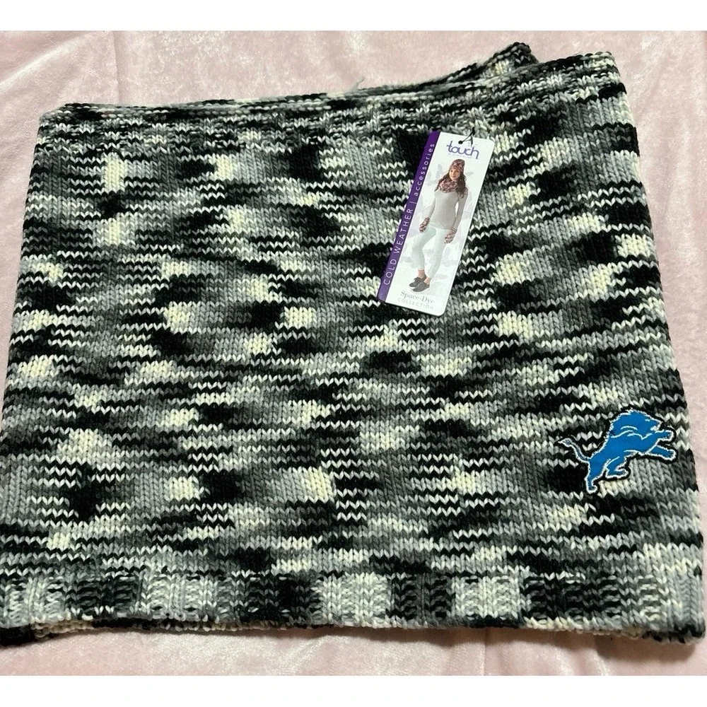 NEW Touch by Alyssa Milano NFL Detroit‎ Lions Space Dye Knit Neck Muffler